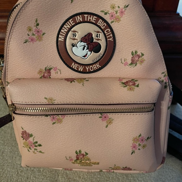 Coach Disney Minnie Mouse Pink Floral Charlie Backpack Limited Edition *BONUS - Picture 2 of 10